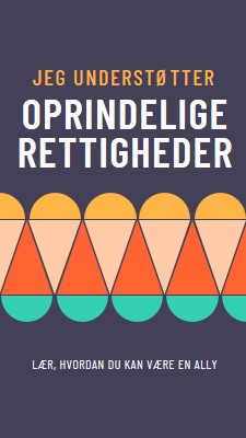 Støtte oprindelige rettigheder blue modern-color-block