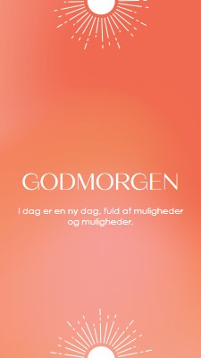 I dag er en ny dag orange modern,gradient,typographic,simple,symmetrical,minimal