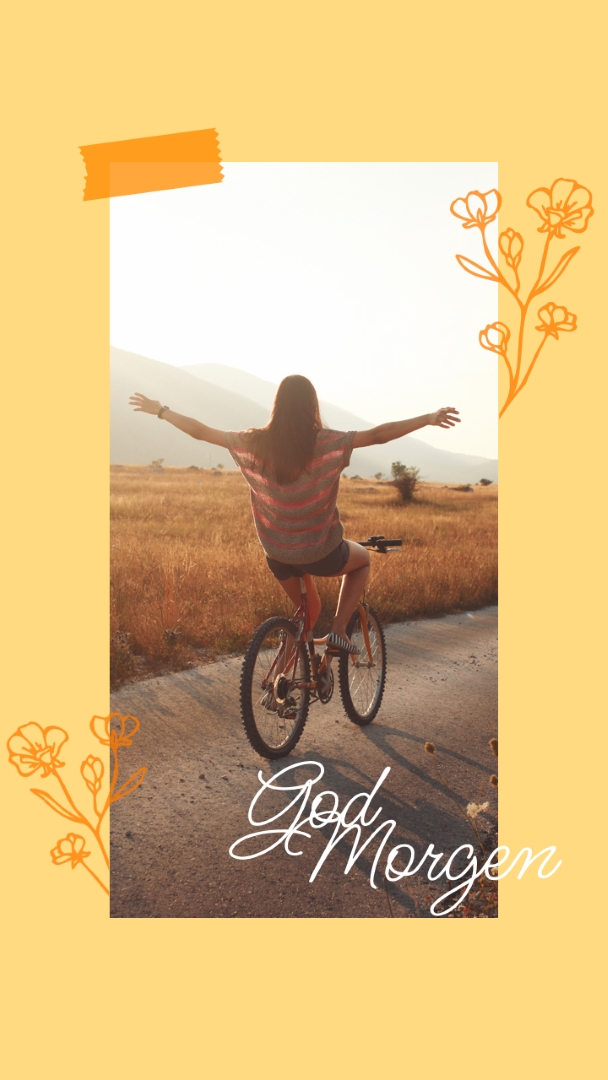 Om morgenen yellow modern,collage,doodle,scrapbook,floral,hand-drawn