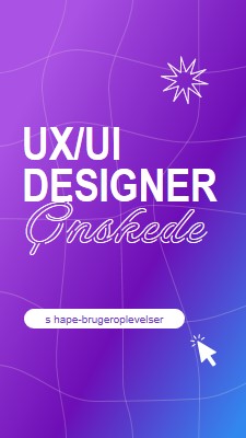 Ui/UX designer ønskede purple bold,playful,digital,grid,neon,gradient