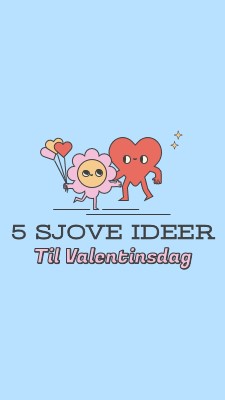 5 sjove Valentinsdag-ideer blue retro,colorful,characters,bright,fun,cute