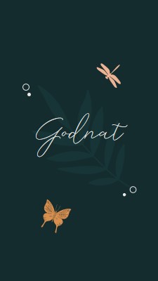 En simpel god aften blue whimsical,bohemian,graphic,simple,motif,handwriting,illustration,