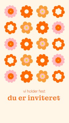 Vi holder fest orange bold,fun,graphic