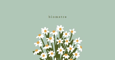 En frisk forårsblomst green clean,delicate,illustration,simple,natural,floral