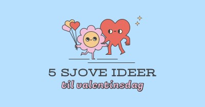 5 sjove Valentinsdag-ideer blue retro,colorful,characters,bright,fun,cute