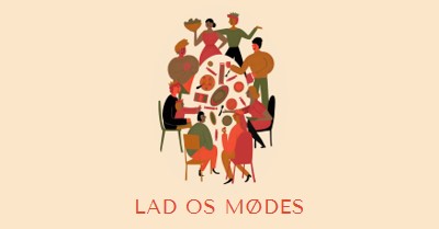 Lad os mødes brown bright,fun,illustration