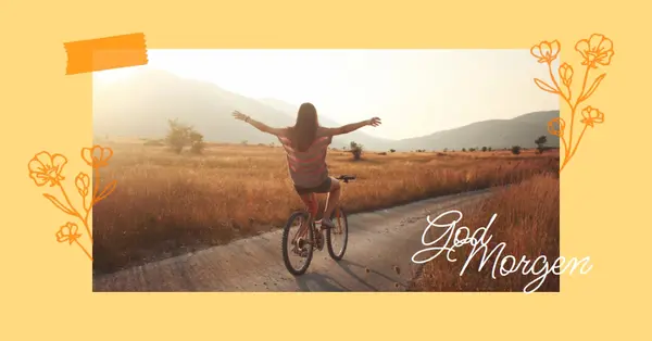 Om morgenen yellow modern,collage,doodle,scrapbook,floral,hand-drawn