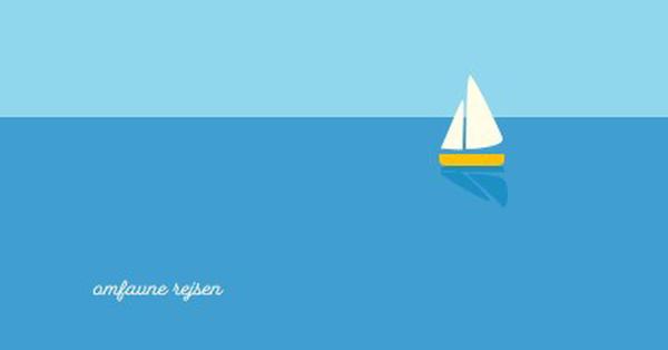 Tag imod rejsen blue minimal,whimsical,boat,playful,clean