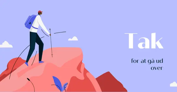 Takkekort til medarbejder blue simple,inspiring,mountain,graphic,illustration,bold