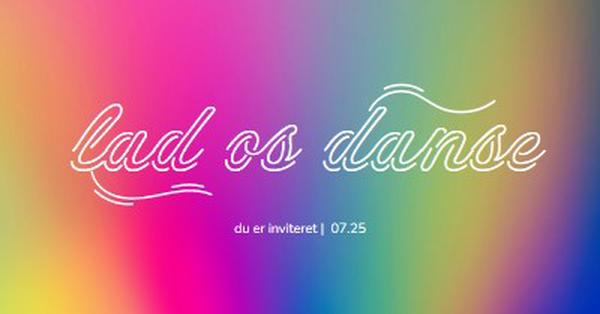 Lad os danse, du er inviteret pink bold,bright,typographic