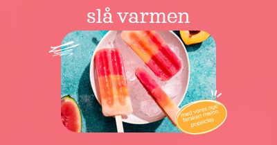 Slå varmen med en popsicle black bright,playful,summer