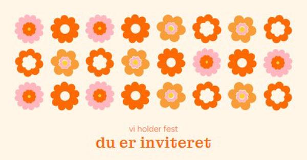 Vi holder fest orange bold,fun,graphic