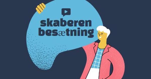 Besætning til oprettelse af online-community blue organic,bright,illustration,graphic,simple,vibrant