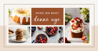 Hvad jeg bagt i denne uge brown photographic,grid,collage,simple,graphic,handwriting