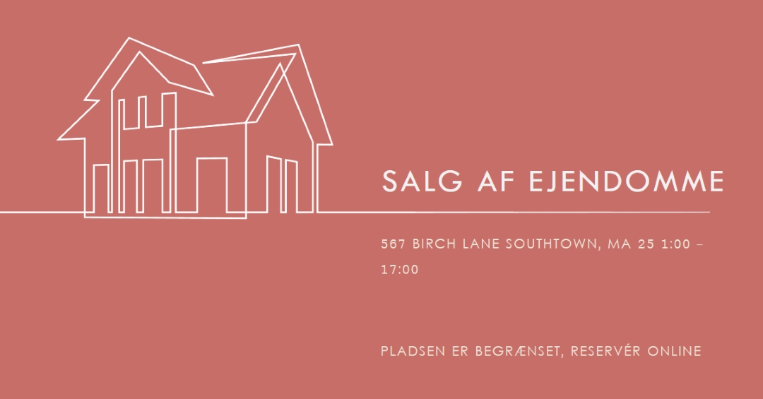 Enkel ejendom pink modern-simple