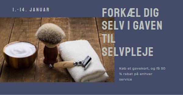 Frisk barbering blue modern-simple