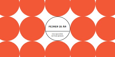 Fejrer 25 år orange modern-geometric-&-linear