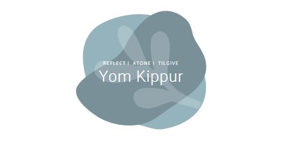 Yom Kippur ønsker white organic-simple