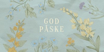 Påske ønsker blue vintage-botanical