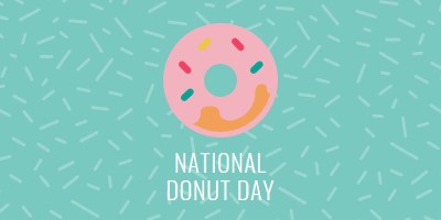 Yum det er National Donut Day blue modern-simple