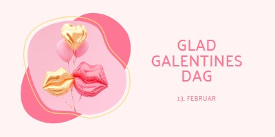 Glad Valentinsdag, gal white organic-simple