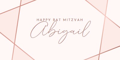 Glad bat mitzvah white modern-geometric-&-linear