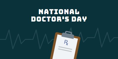 I dag er National Doctor's Day blue modern-simple