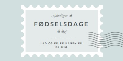 Vidunderlig fødselsdag blue modern-simple