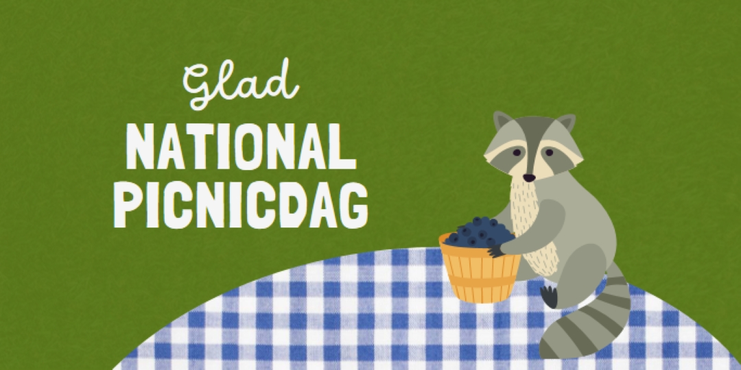 Happy National Picnic Day green whimsical-color-block