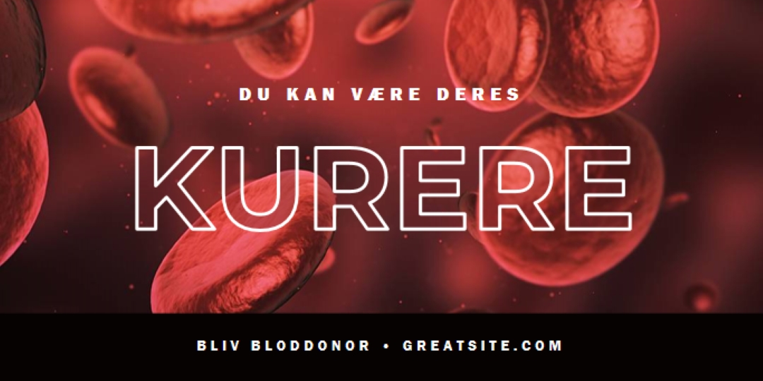 Bliv bloddonor red modern-simple
