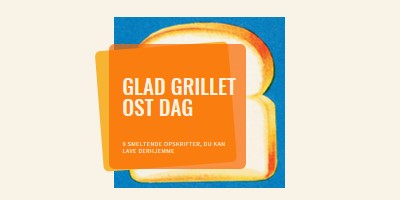 Glad grillet ost dag orange modern-bold