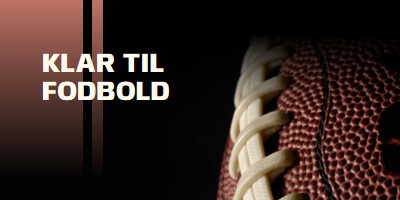 Klar til fodbold brown modern-simple