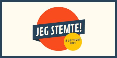 Jeg stemte! red vintage-retro