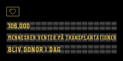 Bliv organdonor i dag black modern-bold