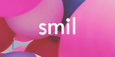 Alle smiler pink modern-bold