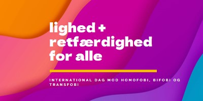 Ære international dag mod homofobi purple modern-bold