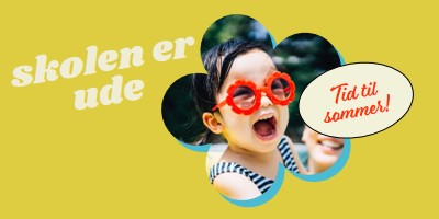 Skolen er ude, poolen er i yellow whimsical-color-block