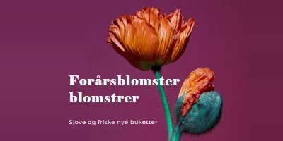 Friske blomster purple modern-simple