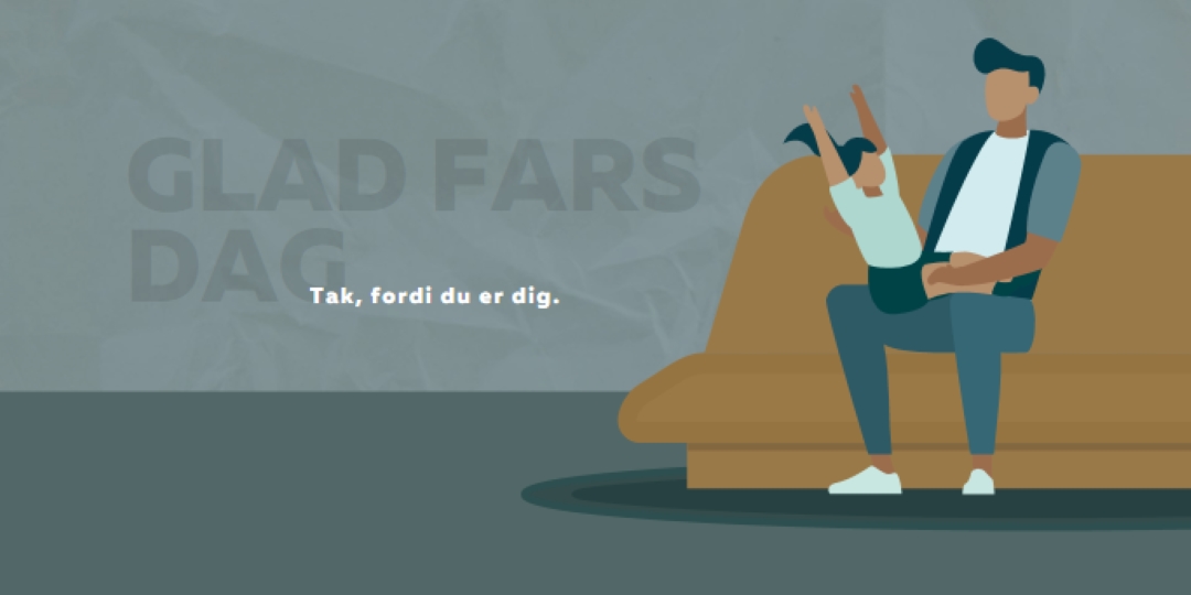 Glad fars dag blue modern-color-block