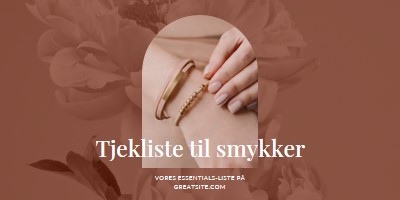 Tjekliste til smykker pink organic-boho