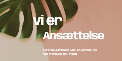 Vi ansætter sæsonarbejdere pink modern-simple