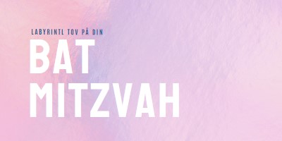 Fejrer din bat mitzvah pink modern-simple
