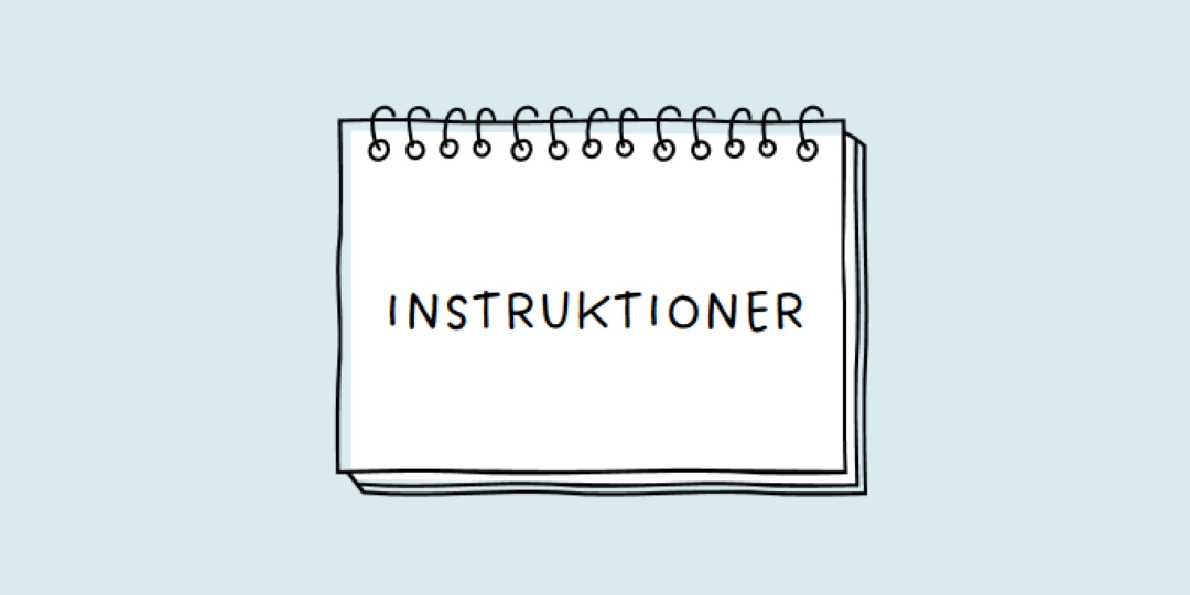 Dine instruktioner blue whimsical-line