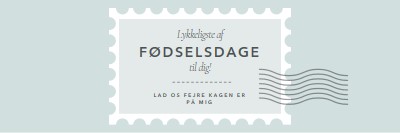 Vidunderlig fødselsdag blue modern-simple