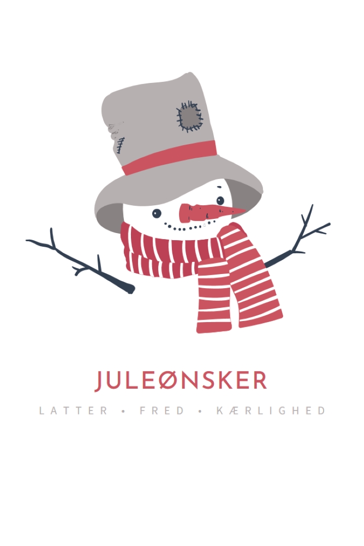 Juleønsker white modern-simple