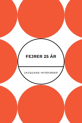 Fejrer 25 år orange modern-geometric-&-linear