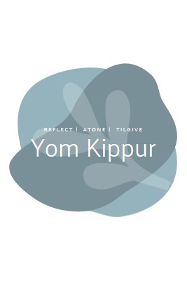 Yom Kippur ønsker white organic-simple