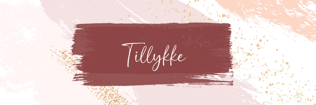 Enkel tillykke pink organic-simple