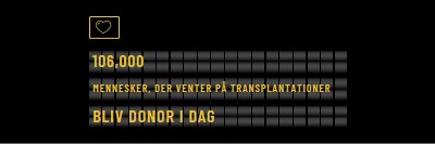 Bliv organdonor i dag black modern-bold