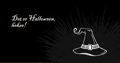 Det er Halloween black whimsical-line